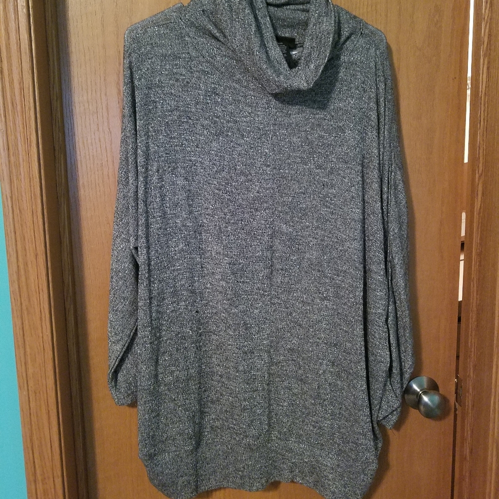 grayish sparkly sweater